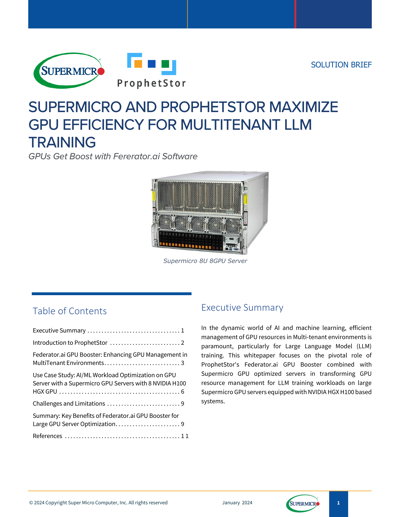 Supermicro and ProphetStor Maximize GPU Efficiency for Multi-tenant AI Workloads
