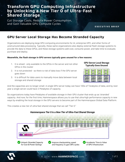 Transform GPU Computing Infrastructure by Unlocking a New Tier 0 of Ultra-Fast Shared Storage